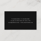 Luxurieuze Chic Silver Black en White Ornamental Visitekaartje (Achterkant)