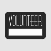 Luxurieuze, Classy "VOLUNTEER"-naamtag Naamplaatje (Voorkant)