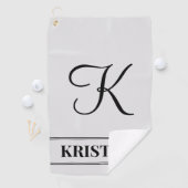 Luxurieuze Editable Name en Initiaal Golf Towel Golfhanddoek (Insitu)