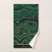 LUXURIEUZE EMERALD GROENE GOUD BAD HANDDOEK (Handdoek)