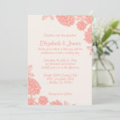 Luxurieuze Floral Wedding Invitations Kaart (Staand voorkant)