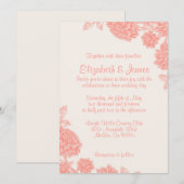 Luxurieuze Floral Wedding Invitations Kaart (Voorkant / Achterkant)