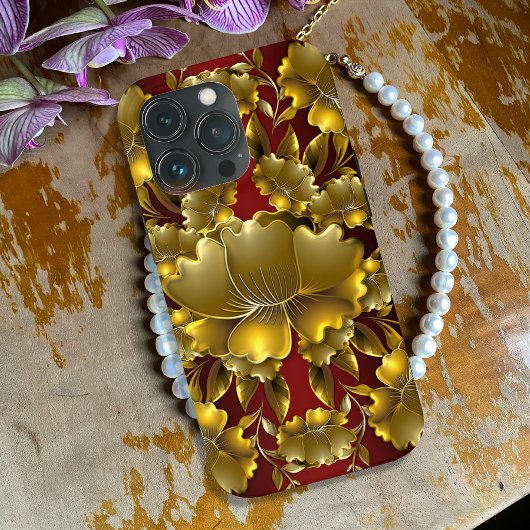 Luxurieuze Gold Carving Floral Hoesje-Mate iPhone Case-Mate iPhone Case
