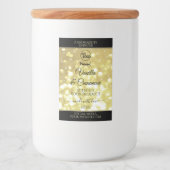 Luxurieuze Gold Glitter Stars-Logo-etiketten Voedselcontainer Etiket (Voorkant)