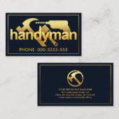 Luxurieuze Gold Handyman Tools Lijst Visitekaartje (Voorkant / Achterkant)