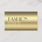 Luxurieuze Gold Modern Mirror letters met foto Visitekaartje (Voorkant)