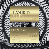 Luxurieuze Gold Modern Mirror letters met Monogram Visitekaartje