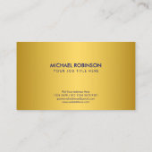 Luxurieuze Gold Royal Emblem | Initiaal op blauw Visitekaartje (Achterkant)