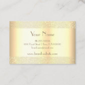 Luxurieuze gouden kleur met gouden rand elegant visitekaartje (Achterkant)