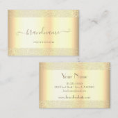 Luxurieuze gouden kleur met gouden rand elegant visitekaartje (Voorkant / Achterkant)