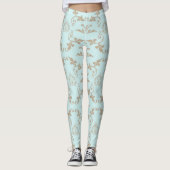 Luxurieuze goudflora-Leggings Leggings (Voorkant)