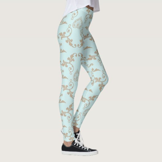 Luxurieuze goudflora-Leggings Leggings (Rechts)