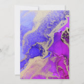 Luxurieuze goudgewelddadige Paarse feestdag Kaart (Achterkant)