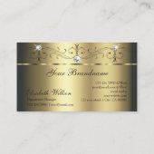 Luxurieuze goudplechtige juwelen voegen Logo glamo Visitekaartje (Achterkant)