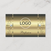 Luxurieuze goudplechtige juwelen voegen Logo glamo Visitekaartje (Voorkant)