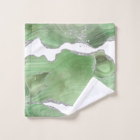 LUXURIEUZE GROENE WITTE MARBLE BATHROOM TOWEL SET BAD HANDDOEK (Wasdoekje)