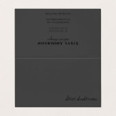 Luxurieuze moderne elegant grijs gevouwen visitekaartje (Buitenkant ongevouwen)