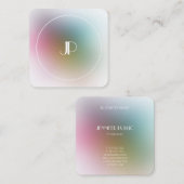 Luxurieuze, moderne goudmonogram Sjabloon Vierkante Visitekaartje (Voorkant / Achterkant)