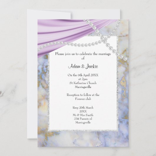 LUXURIEUZE PAARSE GESCHIKTE VREEDS KAART (Voorkant)