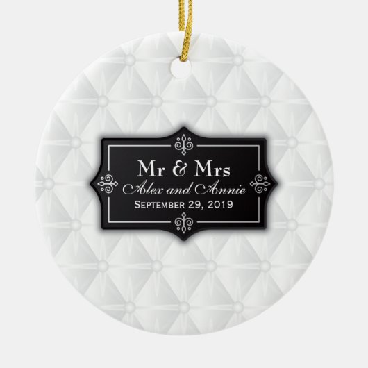 Luxurieuze persoonlijke bruiloft | Versiering Keramisch Ornament (Voorkant)