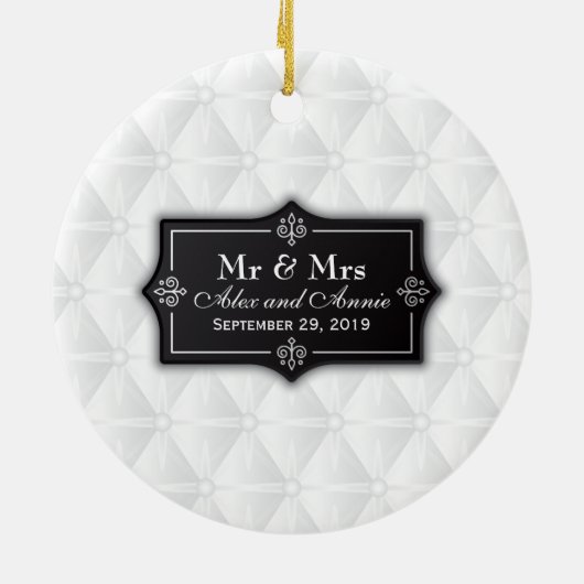 Luxurieuze persoonlijke bruiloft | Versiering Keramisch Ornament (Achterkant)