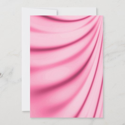 LUXURIEUZE PINK SATIN PEARL ELEGANT WEDING KAART (Achterkant)