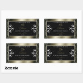 Luxurieuze Platinum Black Product Labels voor sier (Vel)