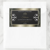 Luxurieuze Platinum Black Product Labels voor sier (Tas)