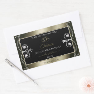 Luxurieuze Platinum Black Product Labels voor sier