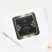 Luxurieuze Platinum Black Product Labels voor sier (Envelop)