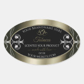 Luxurieuze Platinum Black Product Labels voor sier (Voorkant)