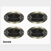 Luxurieuze Platinum Black Product Labels voor sier (Vel)