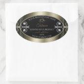 Luxurieuze Platinum Black Product Labels voor sier (Tas)
