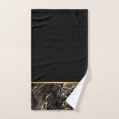 LUXURIEUZE RETRO MARBLE BLACK GOLD BATHROOM SET BAD HANDDOEK (Handdoek)