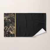 LUXURIEUZE RETRO MARBLE BLACK GOLD BATHROOM SET BAD HANDDOEK (Handdoek)