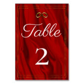 Luxurieuze Rode Zijderouding Kaart (Voorkant)