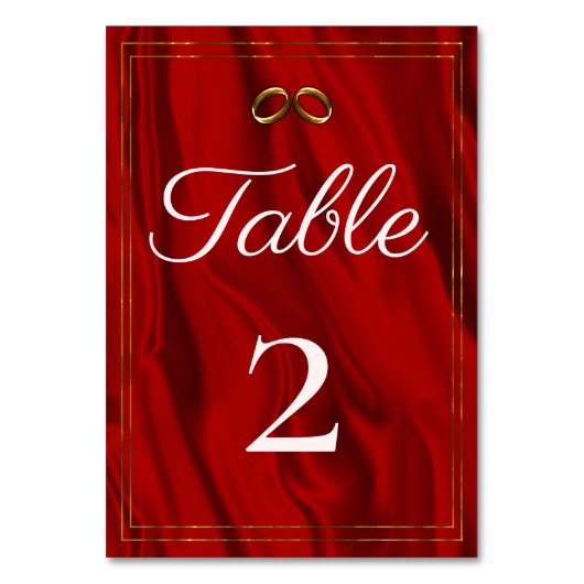 Luxurieuze Rode Zijderouding Kaart (Voorkant)