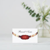 Luxurieuze Roos Gold White en Red Monogram juwelen Visitekaartje (Staand voorkant)