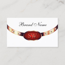 Luxurieuze Roos Gold White en Red Monogram juwelen Visitekaartje