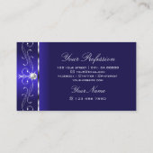 Luxurieuze Royal Blue Squiggings Jewels Ornamental Visitekaartje (Achterkant)