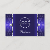 Luxurieuze Royal Blue Squiggings-juwelen met Logo Visitekaartje (Voorkant)