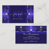Luxurieuze Royal Blue Squiggins Jewels en Monogram Visitekaartje (Voorkant / Achterkant)