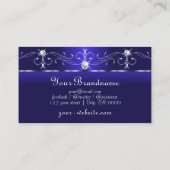Luxurieuze Royal Blue Squiggins Jewels en Monogram Visitekaartje (Achterkant)