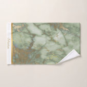 LUXURIEUZE SAGE GROENE MARBLE TRIBEL TOWEL SET BAD HANDDOEK (Handdoek)