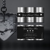 Luxurieuze Silver Black Mousserende juwelen Glamou Visitekaartje