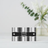 Luxurieuze Silver Black Mousserende juwelen met Lo Visitekaartje (Staand voorkant)