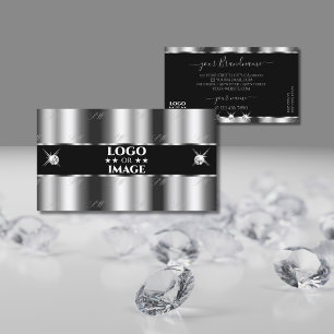 Luxurieuze Silver Black Mousserende juwelen met Lo Visitekaartje