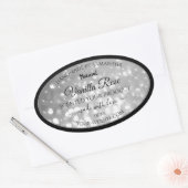 Luxurieuze Silver Glitter Product Packaging Labels (Envelop)