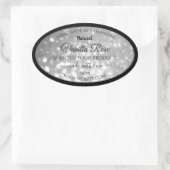 Luxurieuze Silver Glitter Product Packaging Labels (Tas)