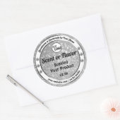 Luxurieuze Silver Glitter Stars Product Labels Log (Envelop)